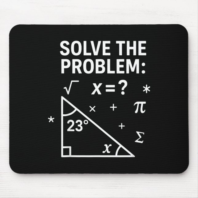 Löse das Problem Lustiger Mathe 67 Meme Lehrer Sch Mousepad (Vorne)