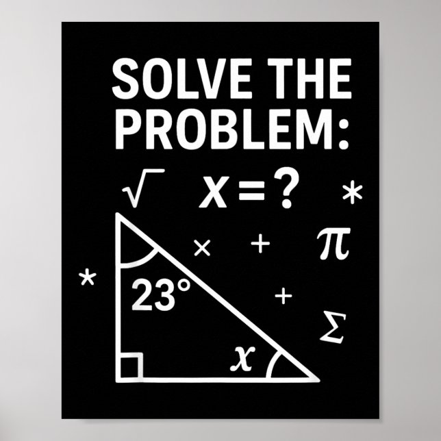Löse das Problem Lustiger Mathe 67 Meme Lehrer Sch Poster (Vorne)