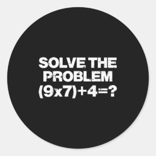 Löse das Problem Math 67 Meme 6 7 Kostüm Kinder Ju Runder Aufkleber