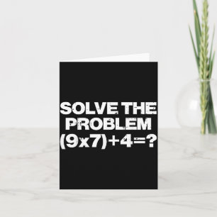 Löse das Problem Mathe 67 Meme 6 7 Kostüm Kinder J Karte