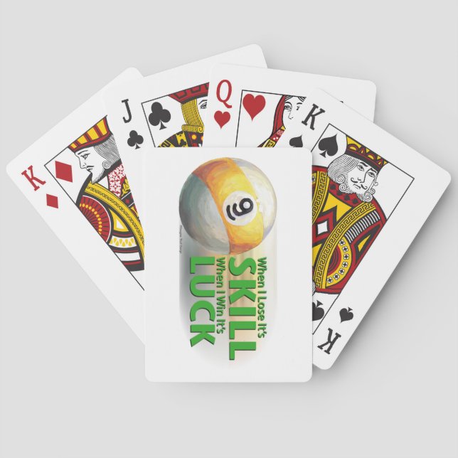 Lose Fertigkeit gewinnen 9 Ball Spielkarten (Rückseite)