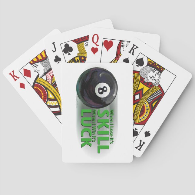 Lose Fertigkeit Gewinnen Luck 8 Ball Spielkarten (Rückseite)