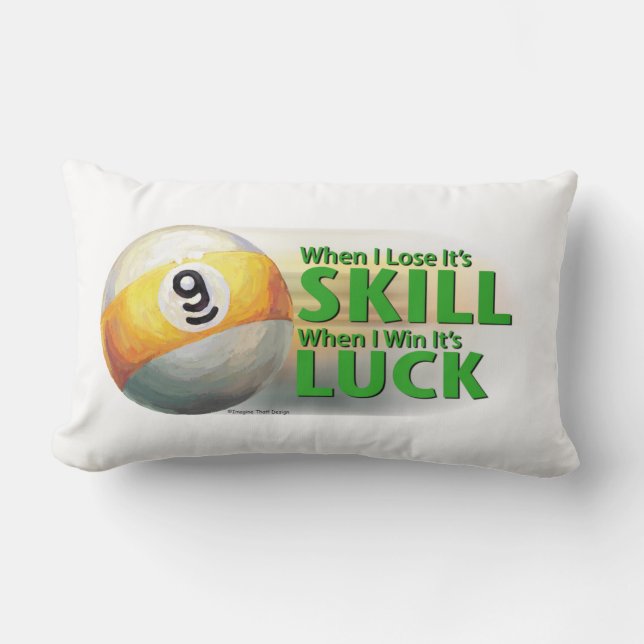 Lose Geschicklichkeit gewinnen 9 Ball Lendenkissen (Vorderseite)