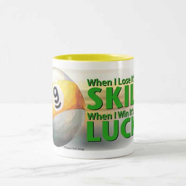 Lose Geschicklichkeit gewinnen 9 Ball Zweifarbige Tasse (Mittel)
