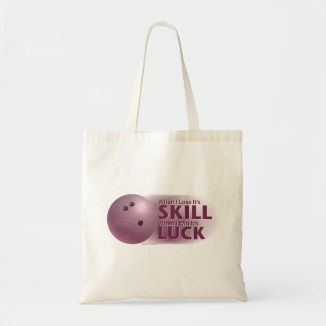 Lose Geschicklichkeit gewinnen Luck Bowling Pink Tragetasche (Vorne)