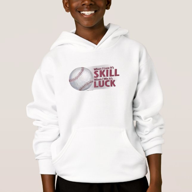 Lose Geschicklichkeit Win Luck Baseball Hoodie (Vorderseite)