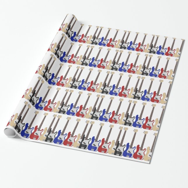 Lose Gitarren, Geschenkverpackung Geschenkpapier (Ungerollt)