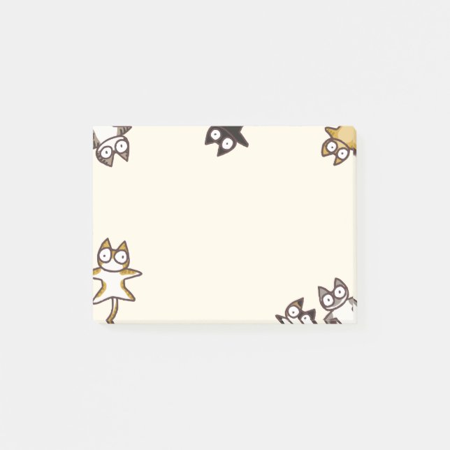 Lose Katzen Post-it Klebezettel (Vorderseite)