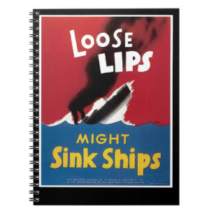 Lose Lippen konnten Schiffe sinken Notizblock