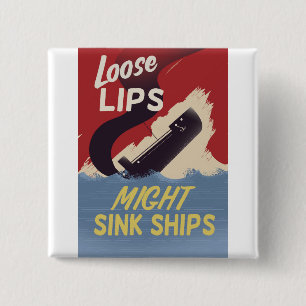 Lose Lippen Könnten Schiffe Versenken Button