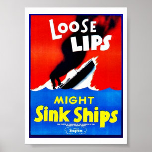 Lose Lippen, Macht-Wannen-Schiffe Poster