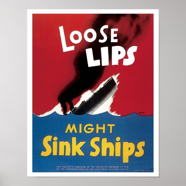 Lose Lips Might Sink Ships Poster (Vorne)