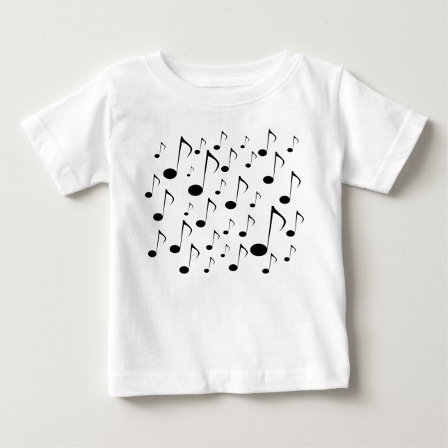 Lose Musiknoten Baby T-shirt (Vorderseite)