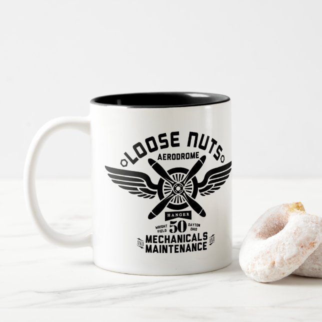 Lose Nuts Flughafen-Tasse Zweifarbige Tasse (Mit Donut)