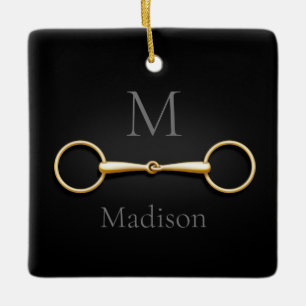 Lose Ring Snaffe Bit Mit Monogramm Reittier Keramikornament