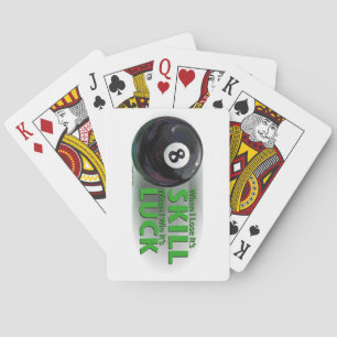 Lose Skill Win Luck 8 Ball Spielkarten