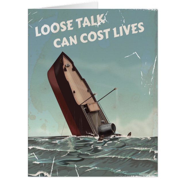 Lose Talk Cost Lives WW2 Poster (Vorderseite)