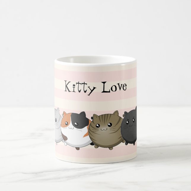 Lose und Lose kawaii Katzen Kaffeetasse (Mittel)