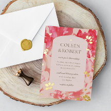 Lose Wasserfarbe Rosa Blütengold