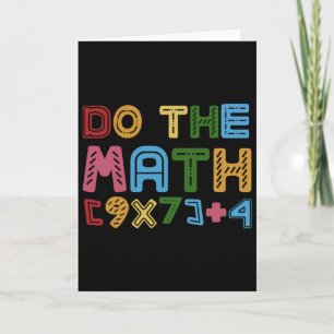 Lösen Sie die mathematische Gleichung zum Erntedan Karte