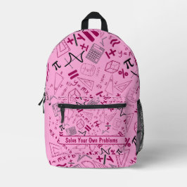 lösen Sie Ihre eigenen Probleme Mathematik moderne Bedruckter Rucksack