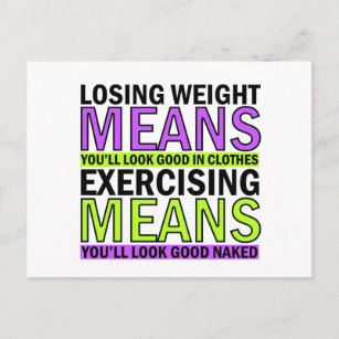 Losende Gewichtsausübung Phrase Postkarte