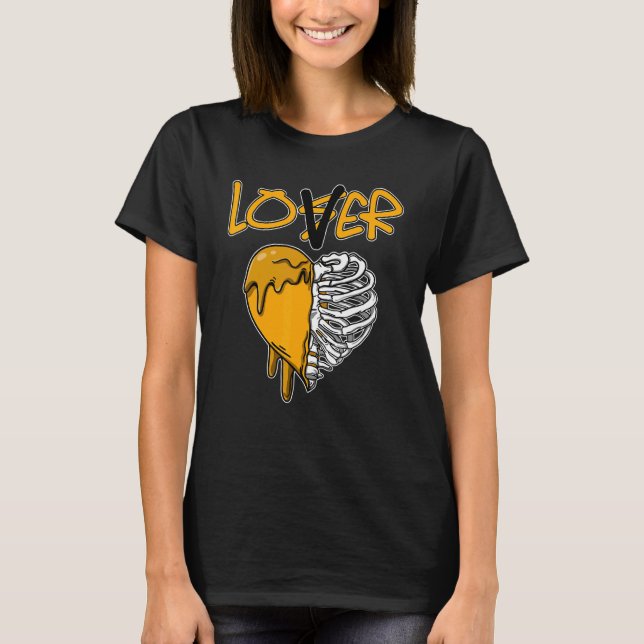 Loser  Dripping Heart OG Yellow Toe 1s Matching T-Shirt (Vorderseite)