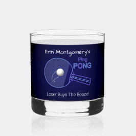 Loser kauft den Stiefel! Ping Pong Fun Rocks Whiskyglas