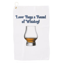 Loser kauft eine Runde Whiskey Golf Handtuch