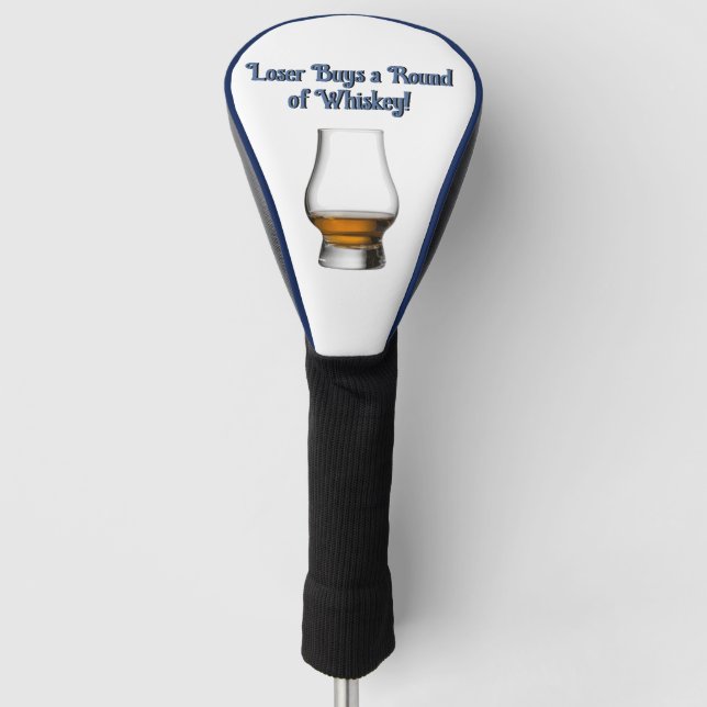 Loser kauft eine Runde Whiskey Golf Head Cover Golf Headcover (Vorderseite)