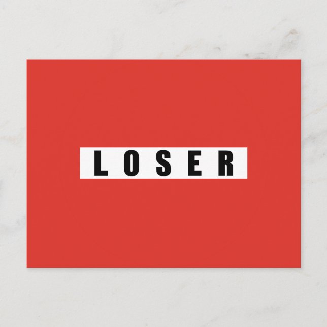 LOSER Verbotszeichen Postkarte (Vorderseite)