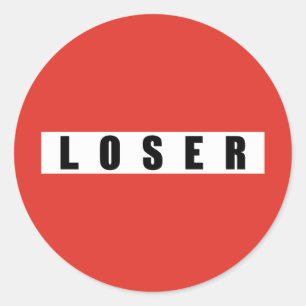 LOSER Verbotszeichen Runder Aufkleber