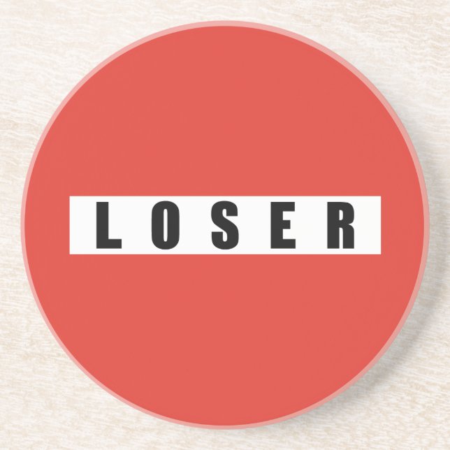 LOSER Verbotszeichen Sandstein Untersetzer (Vorne)