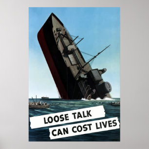 Loses Gespräch kann die Leben kosten Poster