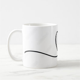 Loses Herzdesign, lässiges, handgezeichnet Gefühl  Kaffeetasse