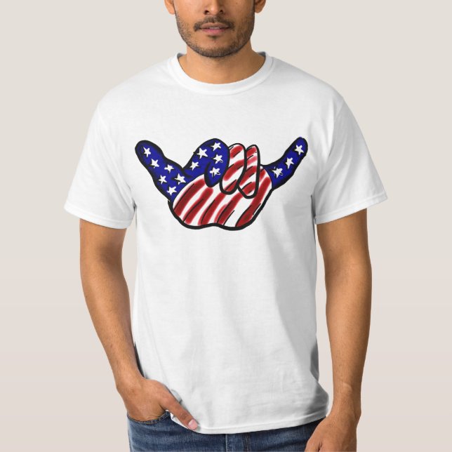 Loses Wert-Shirt des patriotischen Falles T-Shirt (Vorderseite)