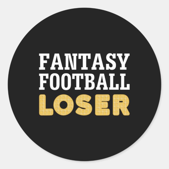 Losing Team Designs Fantasy Football Loser - Uni-a Runder Aufkleber (Vorderseite)
