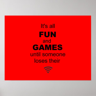 Losing WiFi Internet Poster - Rot