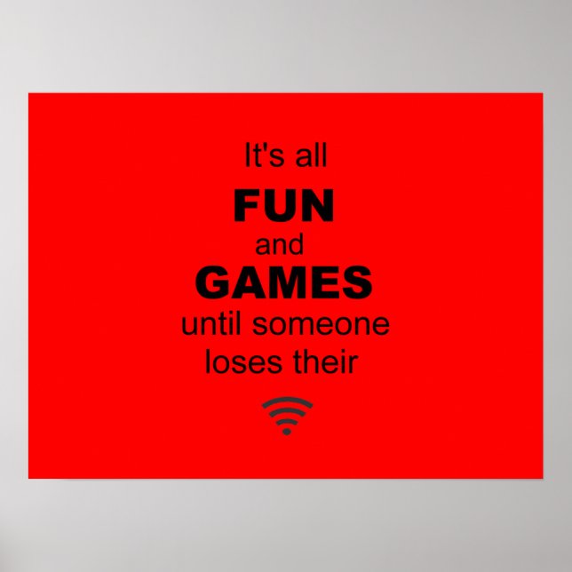 Losing WiFi Internet Poster - Rot (Vorne)