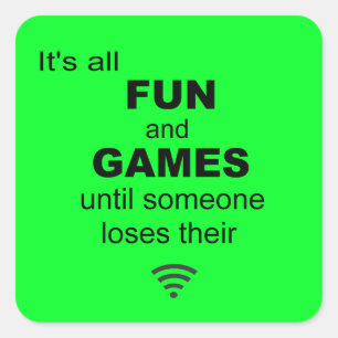 Losing WiFi Internet Sticker - Hellgrün