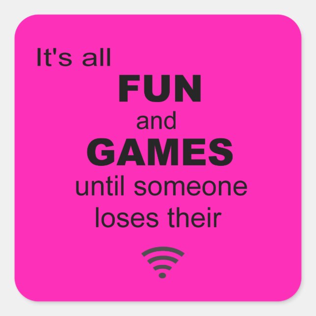 Losing WiFi Internet Sticker - Hellrosa (Vorderseite)