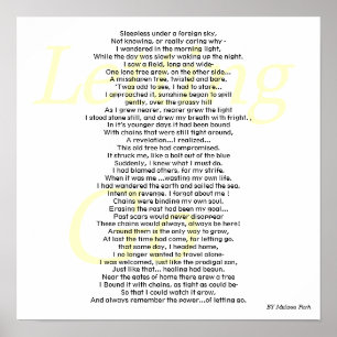 Loslassen Inspirierendes Gedicht von Melissa Park Poster