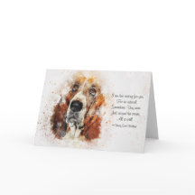 Loss of Pet Dog (Basset Hound) Custom Sympathy 