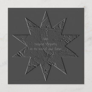 Loss Vater Deepest Beileid Beileid Star Gray Karte