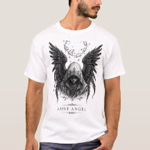 LOST ANGEL T-Shirt - Y2K Gothic Engel Flügel Grafi