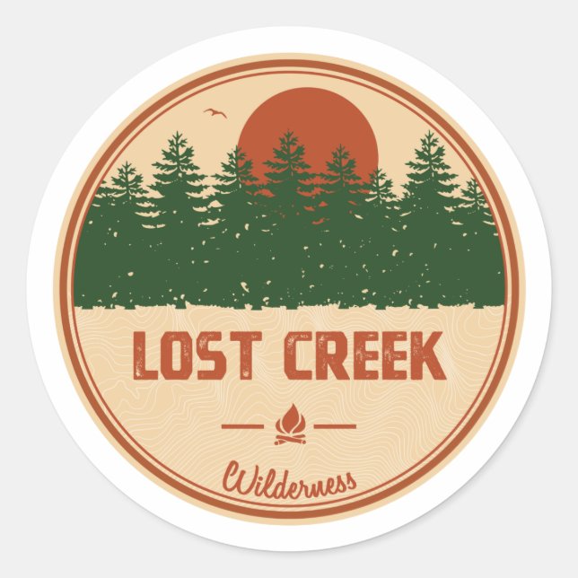 Lost Creek Wilderness Runder Aufkleber (Vorderseite)