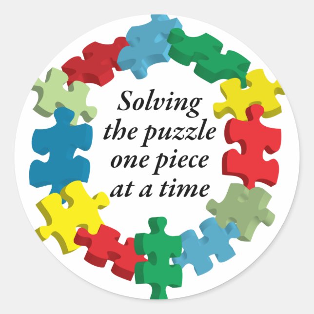 Löst das Rätsel...weißer Aufkleber (Vorderseite)