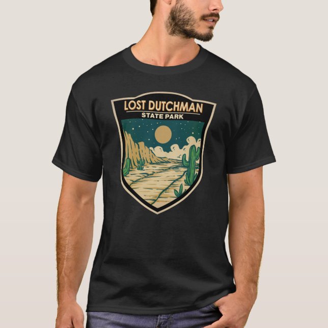 Lost Dutchman Staat Park Arizona Abzeichen T-Shirt (Vorderseite)