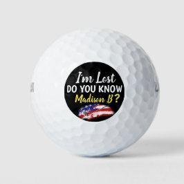 Lost Golfer USA Funny Golfball
