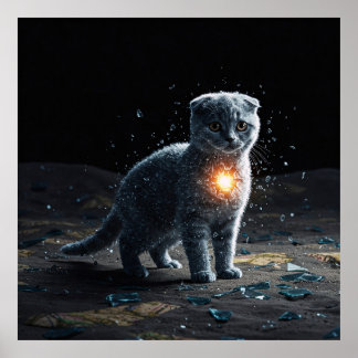 Lost Heart Scottish Fold Art Poster